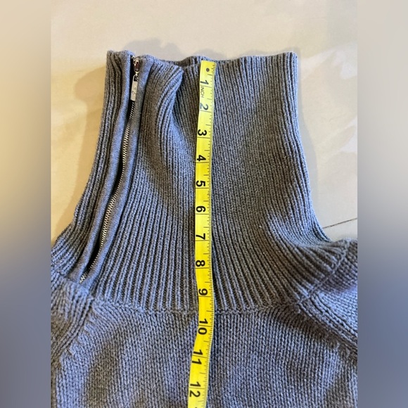 Guess Est 1981 Reg Gray knit sweater turtleneck zip up neck cute warm knit XS - Picture 7 of 16